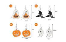 Load image into Gallery viewer, Halloween trick or treat earrings