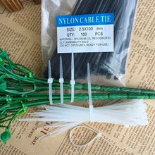 Load image into Gallery viewer, 100 pieces of 2.5X100mm 2.5X150mm self-locking tie straps