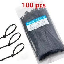 Load image into Gallery viewer, 100 pieces of 2.5X100mm 2.5X150mm self-locking tie straps