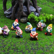 Load image into Gallery viewer, 1 Set Cute Mini Resin Seven Dwarfs Statue Bonsai Decoration