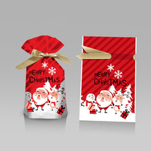 Load image into Gallery viewer, 50Pcs Santa Gift Bag Candy Bag Snowflake Crisp Drawstring Bag