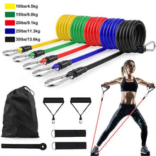 Load image into Gallery viewer, 11 Pieces / set elastic rubber belt stretching rope fitness expander