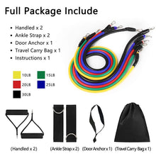 Load image into Gallery viewer, 11 Pieces / set elastic rubber belt stretching rope fitness expander