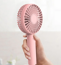 Load image into Gallery viewer, USB rechargeable mini portable fan for outdoor travel