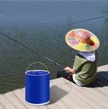 Load image into Gallery viewer, Thickened portable folding bucket outdoor camping fishing car washing bucket