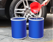 Load image into Gallery viewer, Thickened portable folding bucket outdoor camping fishing car washing bucket