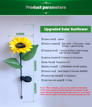 Load image into Gallery viewer, Garden lights Solar LED Light Waterproof Sunflower Lawn Light