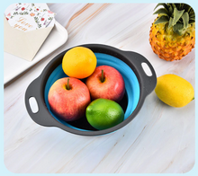 Load image into Gallery viewer, Foldable Drain Basket Colander Fruit Vegetable Washing Basket