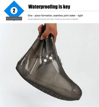 Load image into Gallery viewer, Thickened waterproof silicone rubber shoe cover reusable shoe cover