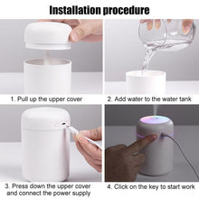 Load image into Gallery viewer, Portable air humidifier 300ml ultrasonic essential oil diffuser USB mist cooler purifier
