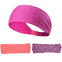 Load image into Gallery viewer, 3 Pack Unisex Yoga Headband Nonslip Elastic Stretch Headwrap