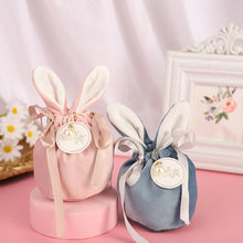 Load image into Gallery viewer, Cartoon rabbit ear velvet bag baked candy biscuit packaging bag