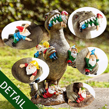 Load image into Gallery viewer, 2 Sizes Garden Dinosaur Statue Gnome Funny Dwarf Resin Statue