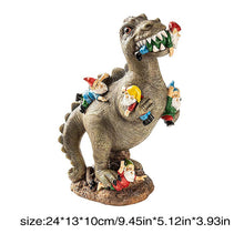 Load image into Gallery viewer, 2 Sizes Garden Dinosaur Statue Gnome Funny Dwarf Resin Statue