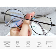 Load image into Gallery viewer, Office cat eye anti blue light super large glasses