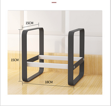 Load image into Gallery viewer, Large Plate Rack Organizer for Kitchen Counter Tops - Non-Slip & Rust Resistant (White & Black)