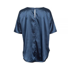 Load image into Gallery viewer, Two-piece Silk Satin Pure Color Pajamas Suit