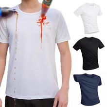 Load image into Gallery viewer, Antifouling waterproof men's T-shirt breathable quick drying short sleeve solid color