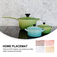 Load image into Gallery viewer, PVC Hollow Rectangular Western Food Mat Home Accessories