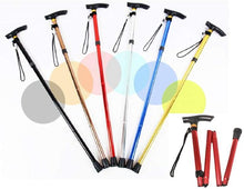 Load image into Gallery viewer, Aluminum Alloy Five-section Folding Walking Sticks Crutches
