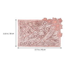 Load image into Gallery viewer, PVC Hollow Rectangular Western Food Mat Home Accessories