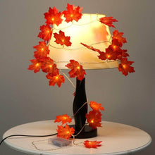 Load image into Gallery viewer, 10/20/30/40 LED Pumpkin Maple Leaf String Lights Thanksgiving Halloween Decorative Lights