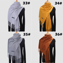 Load image into Gallery viewer, Ladies Winter Pure Cashmere Scarf Shawl Wrap Blanket Female 200*70cm