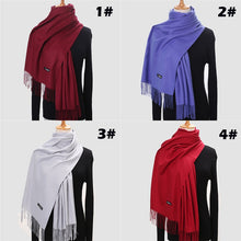 Load image into Gallery viewer, Ladies Winter Pure Cashmere Scarf Shawl Wrap Blanket Female 200*70cm