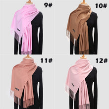 Load image into Gallery viewer, Ladies Winter Pure Cashmere Scarf Shawl Wrap Blanket Female 200*70cm