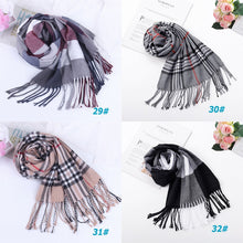 Load image into Gallery viewer, Winter Fashion Plaid Fringed Cashmere Blanket Premium Scarf