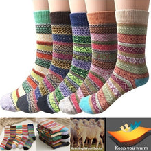 Load image into Gallery viewer, 5 Pcs Retro Boho Thick Thermal Socks