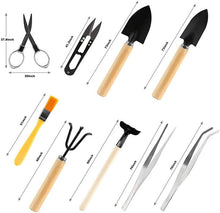 Load image into Gallery viewer, 9 Pieces / Set Mini gardening tools 1 set digging weeder rake with storage bag