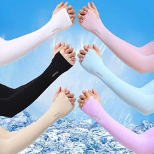 Load image into Gallery viewer, 2Pair Men Women Ice Silk Arm Sleeves Sports Sleeve Sun UV