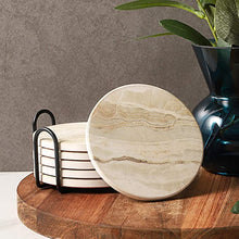 Load image into Gallery viewer, 6-piece set of absorbent imitation ceramic coasters