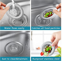 Load image into Gallery viewer, 2 Pack Stainless Steel Sink Drain Strainer