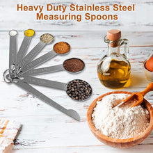 Load image into Gallery viewer, Stainless Steel Magnetic Measuring Spoon Set of 7 Pieces