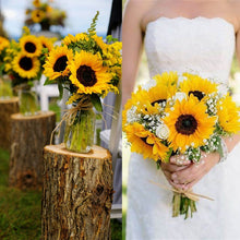 Load image into Gallery viewer, 7Branch Artificial Sunflower Bouquet Silk Fake Sunflowers
