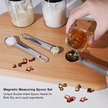Load image into Gallery viewer, Stainless Steel Magnetic Measuring Spoon Set of 7 Pieces