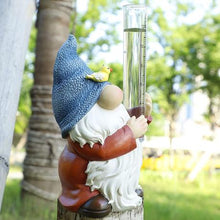 Load image into Gallery viewer, Resin Gnome Rain Gauges Garden Statue