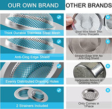Load image into Gallery viewer, 2 Pack Stainless Steel Sink Drain Strainer
