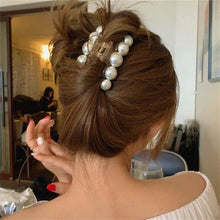 Load image into Gallery viewer, New large pearl hair grabbing clip large size hairpin