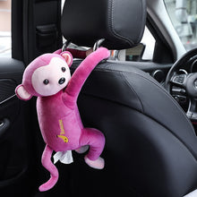 Load image into Gallery viewer, Cartoon Cute Animal Car Tissue Holder Back Hanging Tissue Box