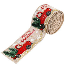 Load image into Gallery viewer, Christmas Burlap Ribbon Roll Xmas Tree Twine Streamer Ribbon