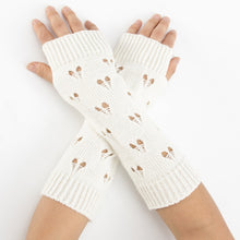Load image into Gallery viewer, Women Arm Crochet Knitting Hollow Heart Mitten Warm Fingerless Gloves