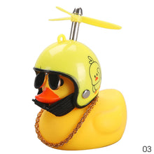 Load image into Gallery viewer, With Helmet Broken Wind Small Yellow Duck Bike Motor Without Lights