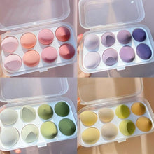 Load image into Gallery viewer, 8 Latex free professional cosmetic sponge sets beauty foundation sponge box