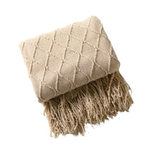 Load image into Gallery viewer, Nordic knitted tassel sofa blanket nap blanket