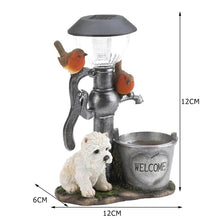 Load image into Gallery viewer, Small Animal Sculpture Resin Craft Statue LED Solar Lamp