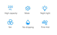 Load image into Gallery viewer, 220ML Mini Ultrasonic Air Humidifier LED Lamp USB Essential Oil Diffuser