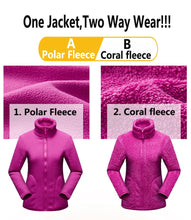 Load image into Gallery viewer, Winter Warm Coats Reversible Polar/Coral Fleece